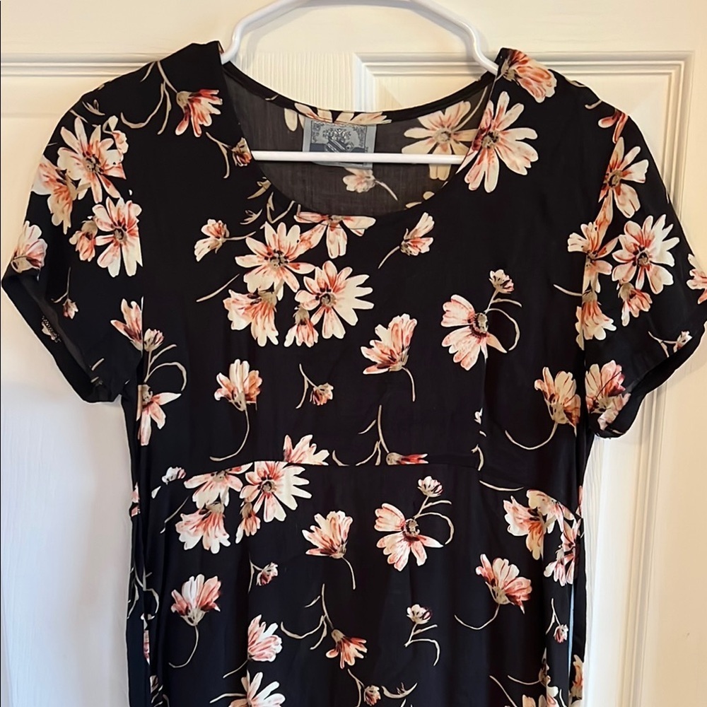 Vintage Evidence Floral Black Dress - Picture 2 of 5